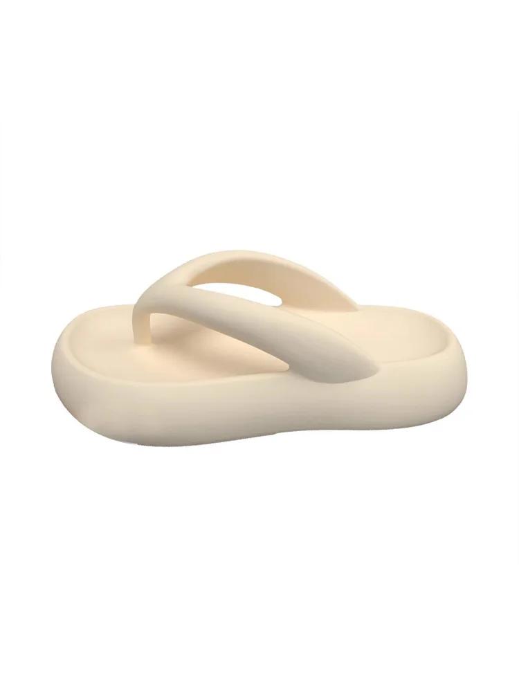 Fashion Thick bottom flip flops for women's summer 2025 new height increasing anti slip beach sandals beach slippers for outdoor wear