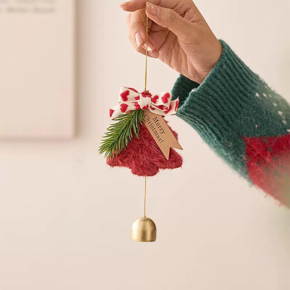 1pcs Plush Christmas Tree Decorate Bells Pendant Scene Create Atmosphere Props And Creative Hanging Accessories Home Decoration