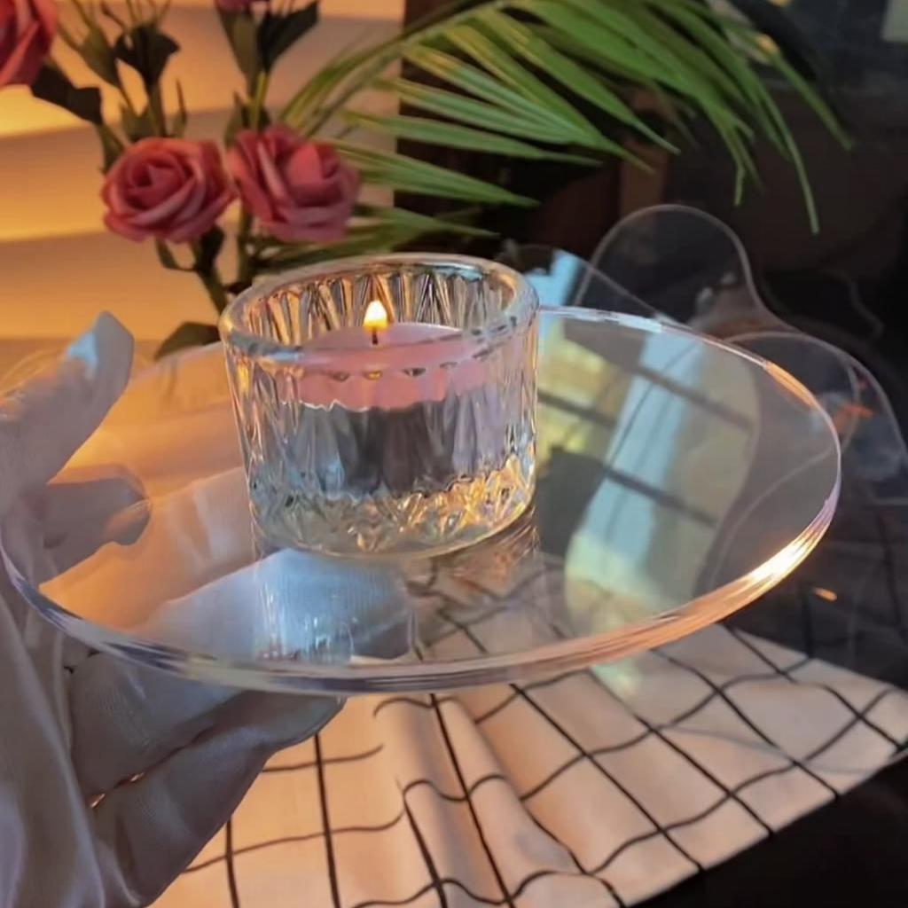 Irregular Transparent Acrylic Coaster Ins Wind Creative Heat Insulation Mat Waterproof Tea Coasters Placemats for Dinner Table