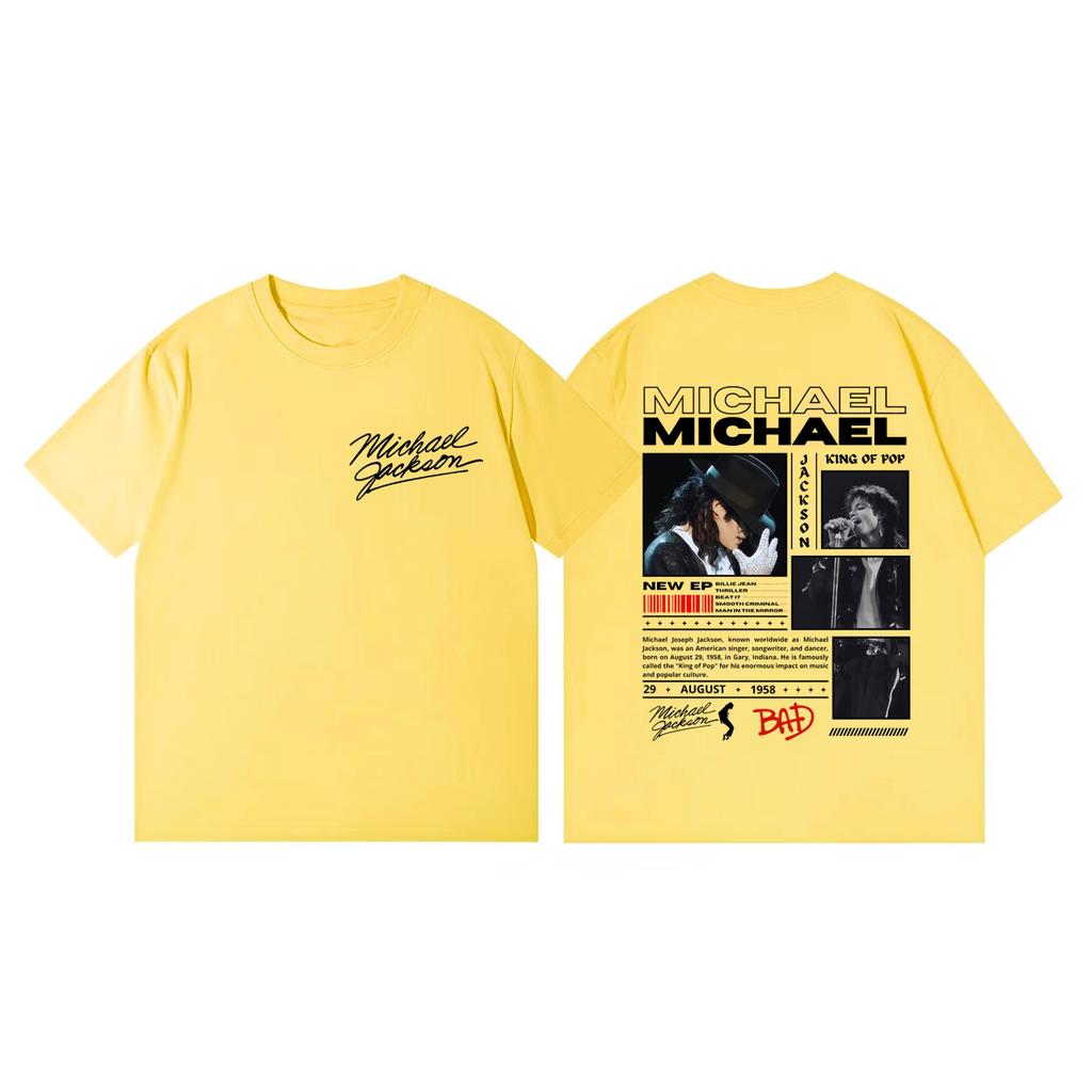 90s Classics Michael Jackson Graphic T Shirts Fashion Rock Vintage Short Sleeve Tshirt Men Women Casual Loose Cotton Tshirts