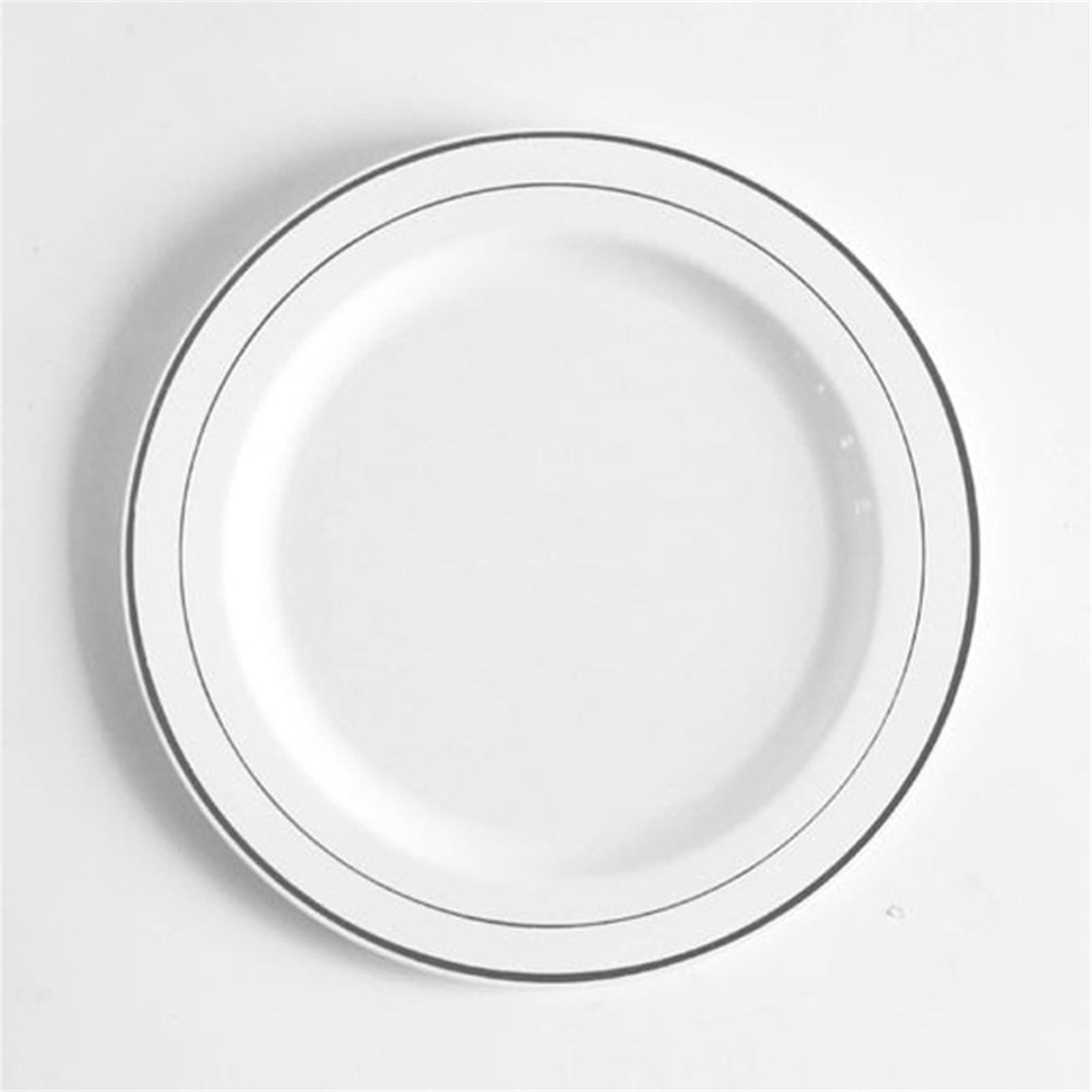 

Упаковка из 10 пластиковых тарелок, одноразовые обеденные тарелки/салаты/десертные тарелки, подходят для свадеб, вечеринок и праздничных вечеринок One Size