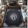 Monaco FC Soccer Football Pattern Soft Area Rug Non Slip Indoor Floor Carpet Sports Decor Mat for Bedroom