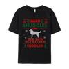 Merry Christmas Golden Retriever Dog T Shirt Funny Gifts Graphic Print T-Shirt Customized T Shirt Crewneck Pure Cotton