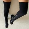 Women Thick Sole Boots  Autumn Winter Breathable Knitting Sock Ladies Thigh High Boots Stretch Round Toe Shoes Plus Size 43