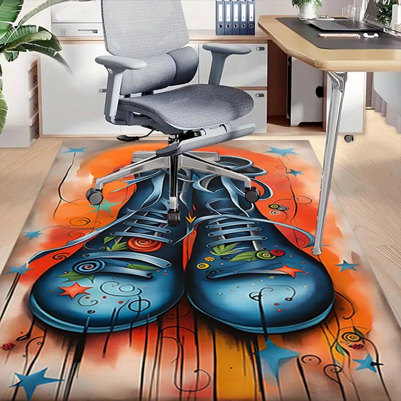 1PC Shoes Stars Extra Large Non Slip Floor Carpet, Office, Family, Studio Large Area Rug Indoor Rugs, Bold Statement Piece