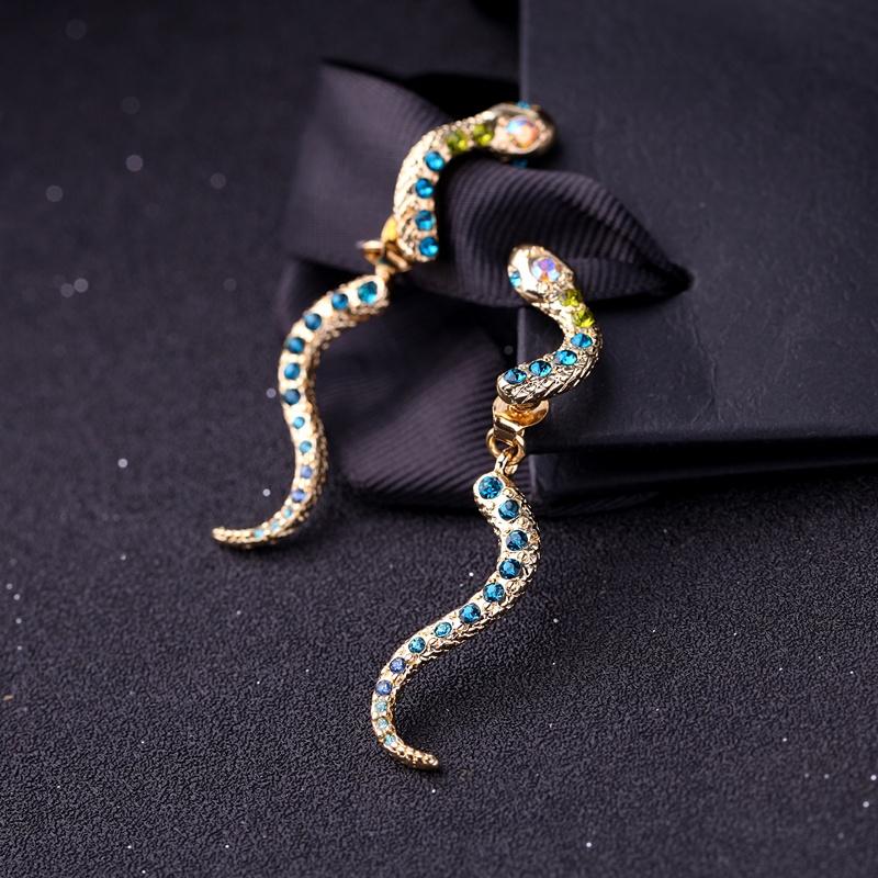 Design Crystal Snake Dangle Earrings Latest Party Earrings for Women Fashion Jewelry