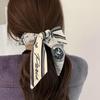 Polka Dot Argyle French Headband: Versatile Korean-Style Silk Scarf for Women