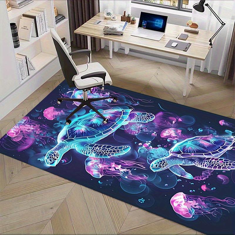 1pc Sea turtles,Jellyfish,Underwater Office Carpet Soft Polyester Entrance Carpet Washable Non slip