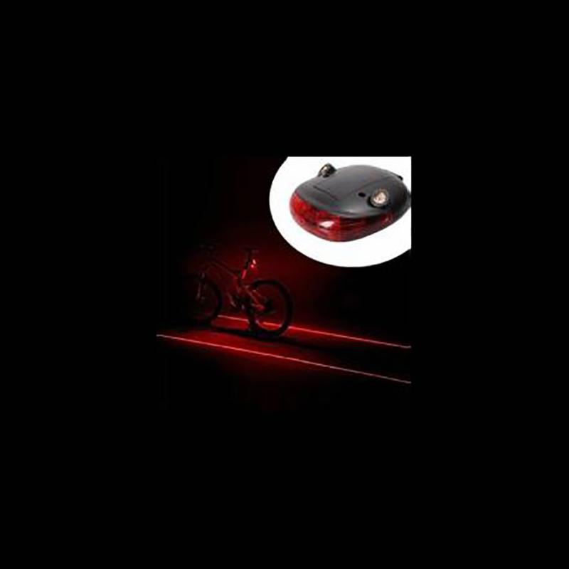 Laserové zadní světlo na kolo 5 LED paralelní laserové čáry laserové zadní světlo horské kolo výstražné světlo