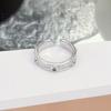 Neun Violett Aus Feuer Violett Zirkon Gebürsteter Offener Ring Damen Nische High-End Farbjuwel Persönlichkeit Leichter Luxus Ring