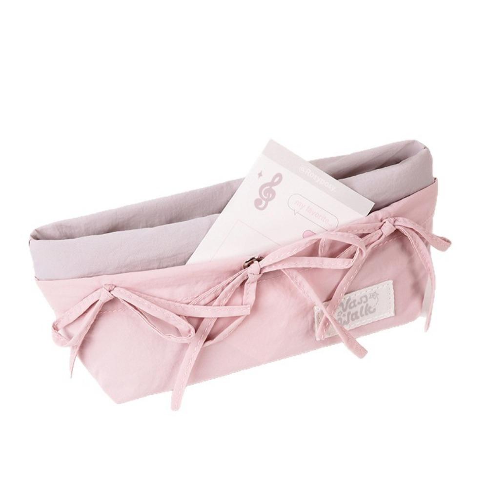 

Пенал для студентів з бантиком, великої місткості, сумка для зберігання канцелярського приладдя, пенал INS, шкільне приладдя рожевий