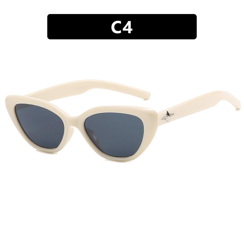 Triangle Cat Eye Small Frame Sunglasses Women'S Fashion Ins Style Glasses Men'S Uv Protection Driving Sunglasses Trendy Wearing