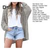Women Knitted Coat Hollow Out Loose Long Sleeve Pure Color Knitwear Cardigan Mid Length Loose Elastic Spring Autumn Jacket