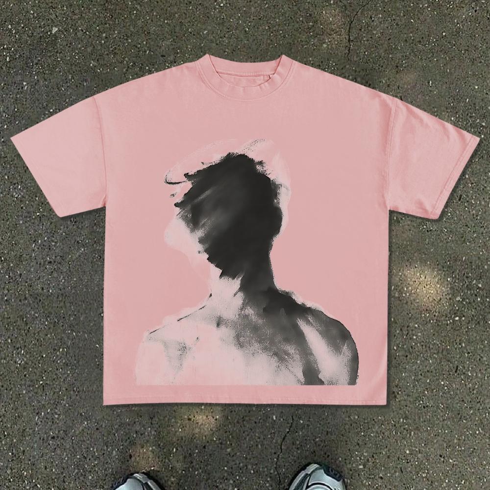 Vintage Punk Hip Hop Y2K Harajuku Retro Graphic Gothic Portrait Character T Shirt for Men Popular Women Four Seasons Streetwear