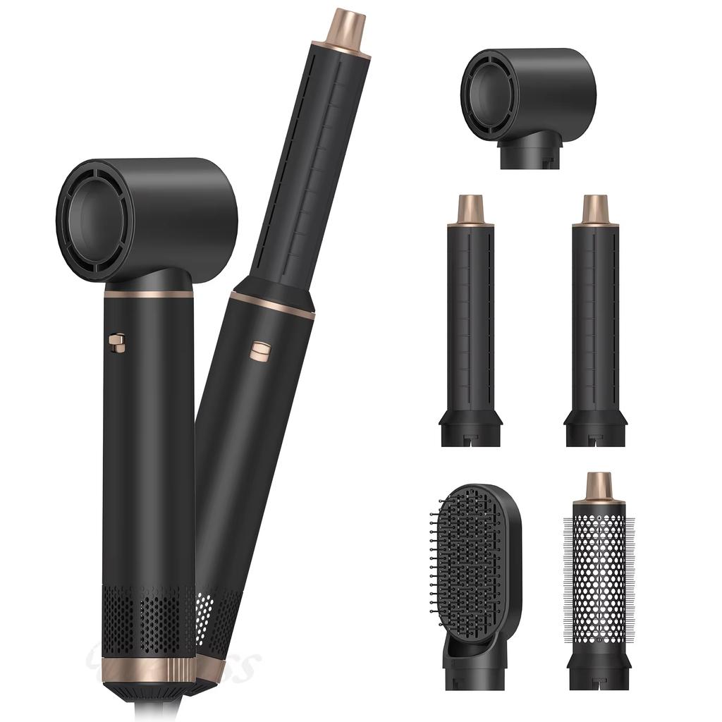 Multi-In-One Hair Dryer Styler, Hot Air Comb, Detachable Brush, Straightening & Curling Dual-Use, Household Hair Styling Tool