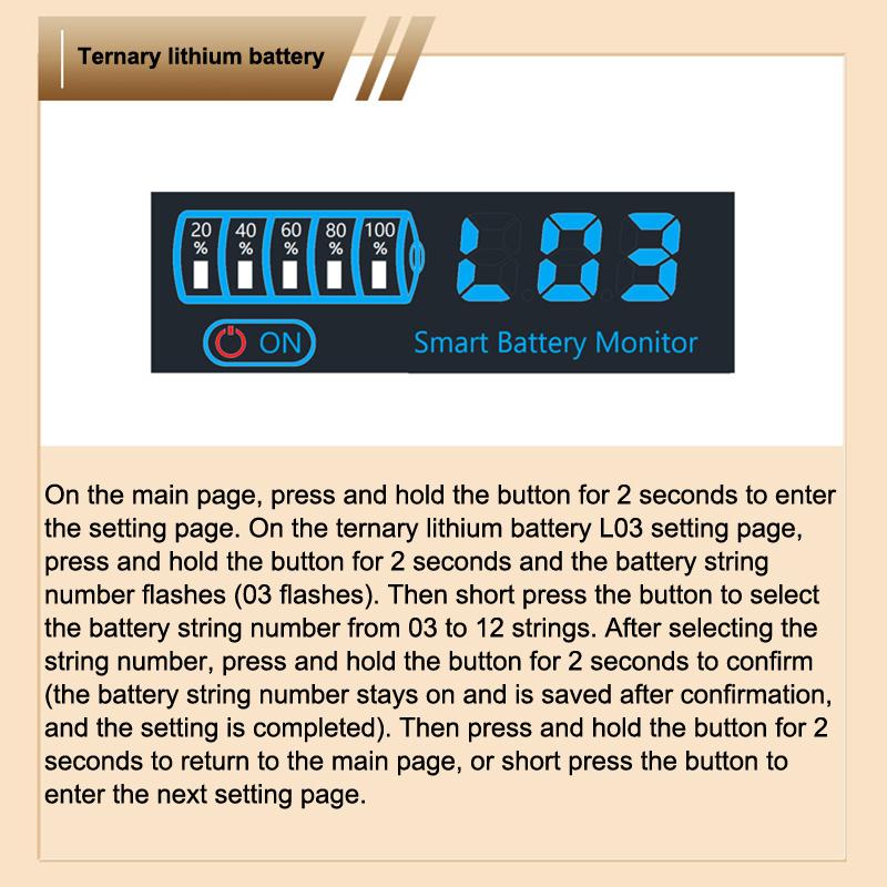Dc7-55V Battery Level Indicator 12V 24V 18650 Lipo Lithium Battery Capacity Board Voltage Battery Charging Tester