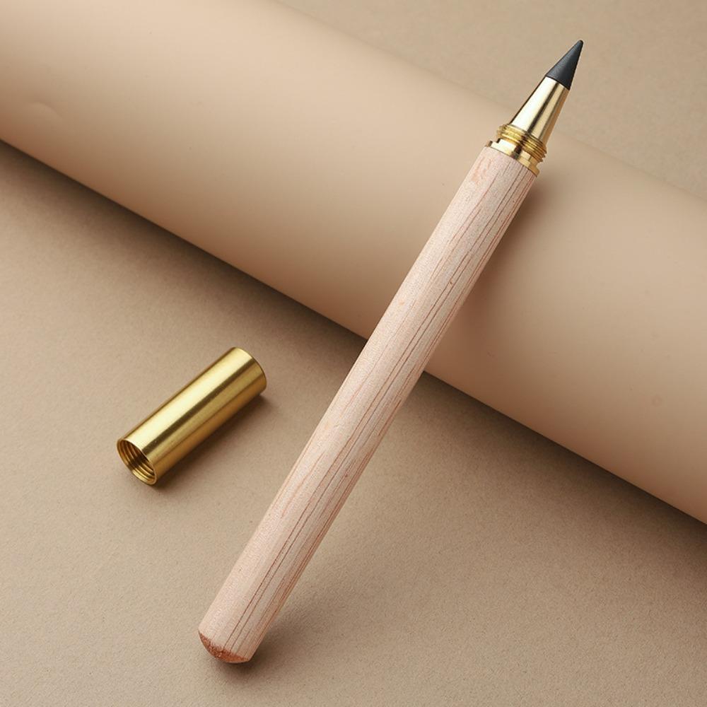 Durable Wooden Pencil No Ink Non-Sharpening Unlimited Writing Pencil Infinity Pencils Stationery