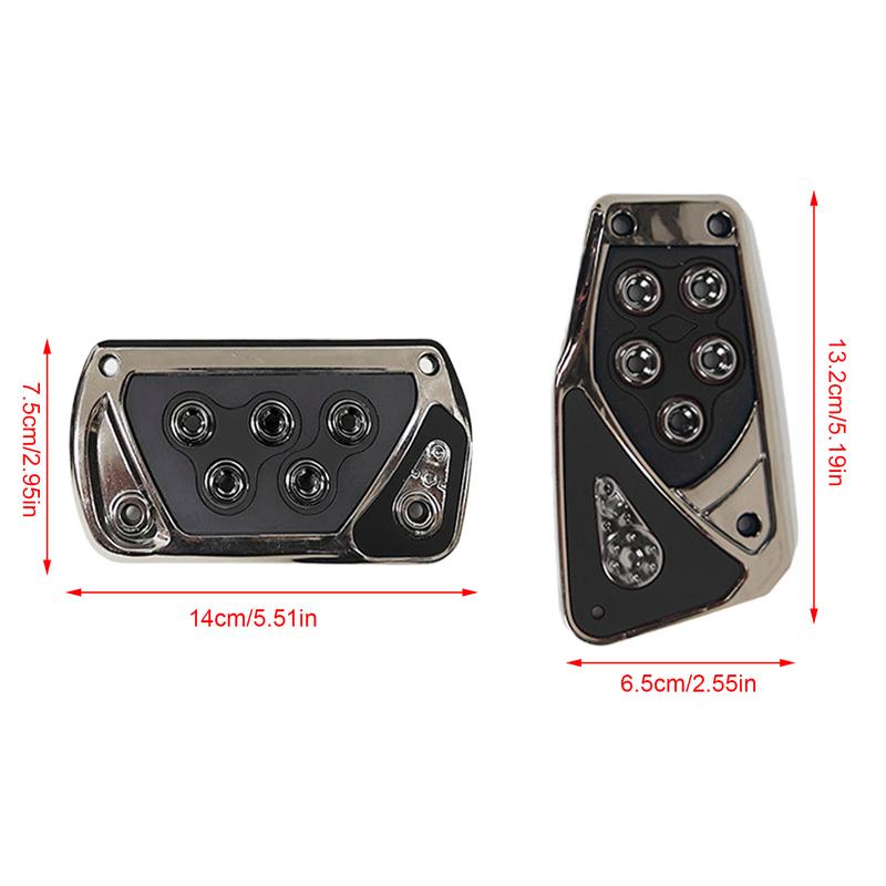Anti-Slip 2pcs Set Car Foot Brake Pedals Cover Fuel Gas Foot Pad Set Kit Universal Car Pedal Covers Kits For Car Modification