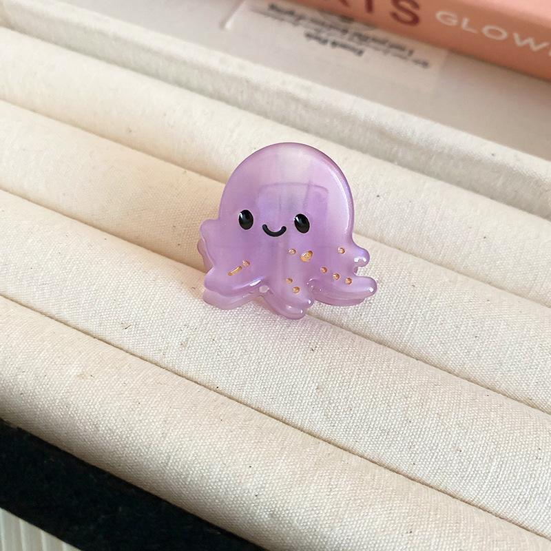 1 urocza kreskówkowa muszelka, krab, konik morski, ośmiornica, wieloryb, delfin, spinka do włosów w kształcie pazura rozgwiazdy, słodka i mała spinka do włosów do grzywki