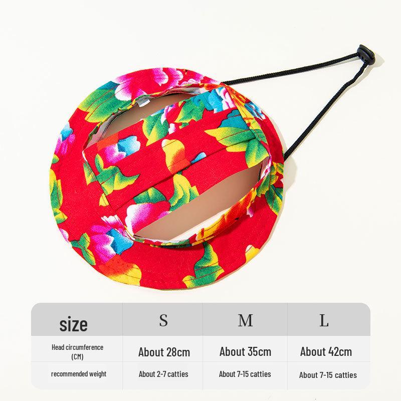 

Мини джинсовая и соломенная шляпа от солнца для маленьких собак и кошек Small (27cm head circumference, 3-7 lbs)