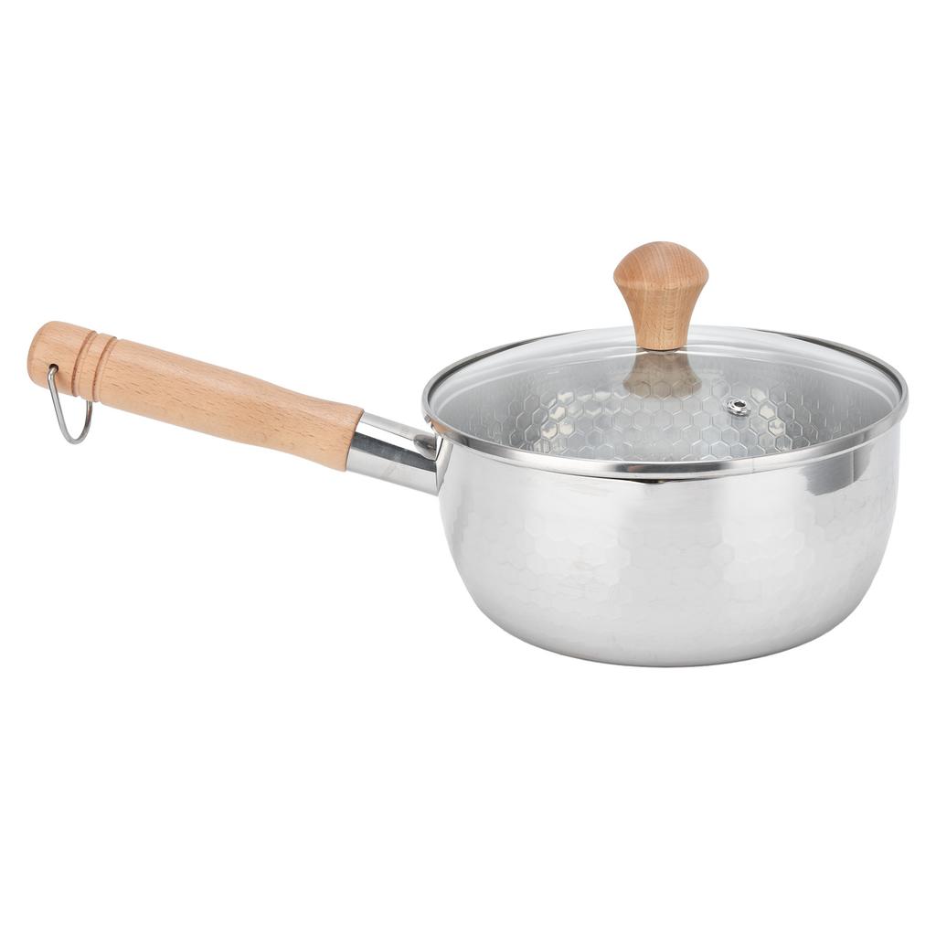 Stieltopf Edelstahl Topf Beikosttopf mit Einzelgriff Deckel für KücheKlein