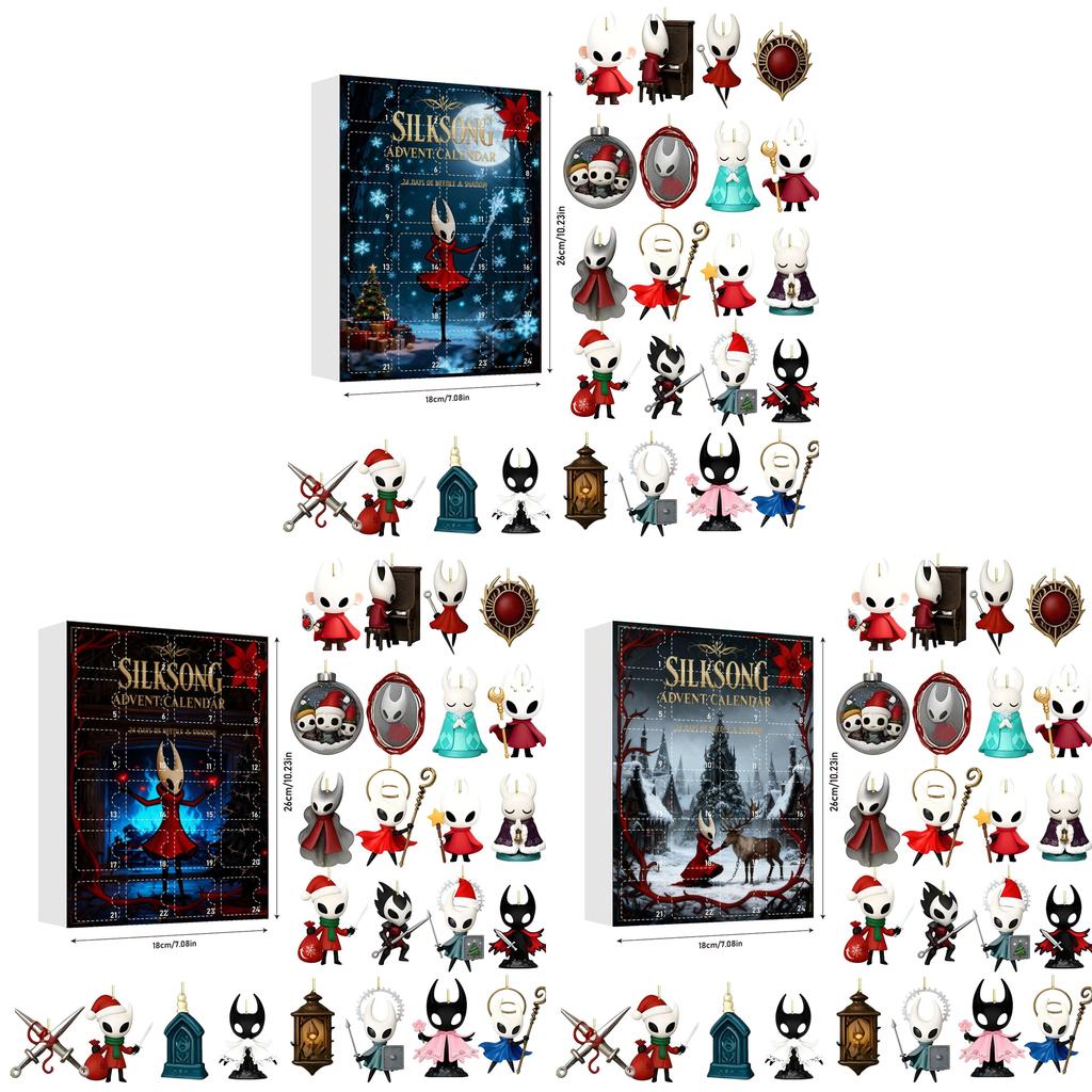 Set di Ornamenti Acrilici a Tema Natalizio di Hollow Knight Silksong per Decorazioni Festive