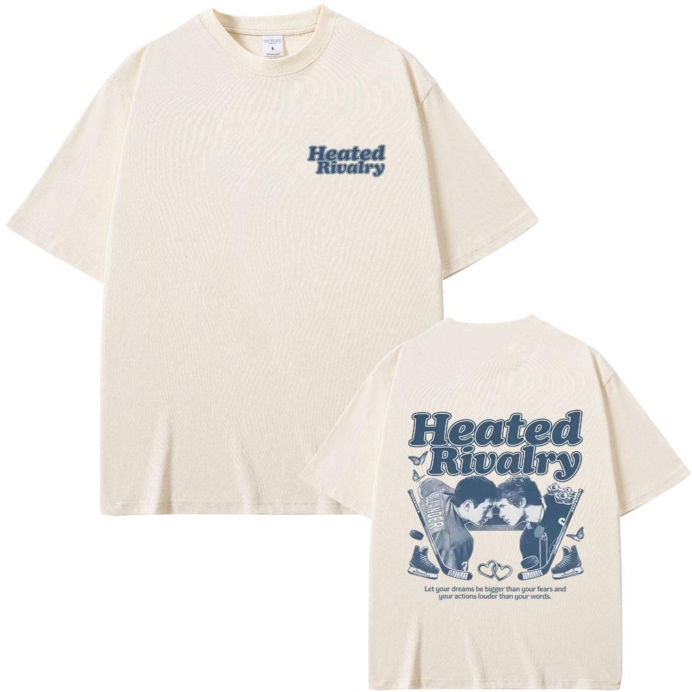 Heated Rivalry Shane Hollander Ilya Rozanov Graphic T Shirts Men Women Oversized Crewneck Tshirt Male Fashion Vintage Tshirt