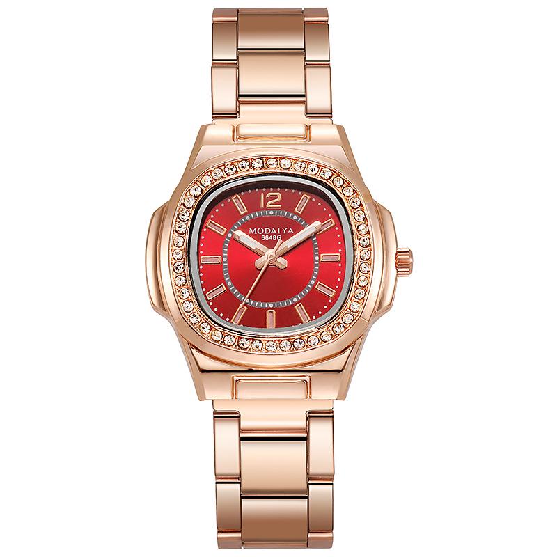 Trendy Fashion Steel Strap Quartz Ladies Wristwatch with Cross-Border Style