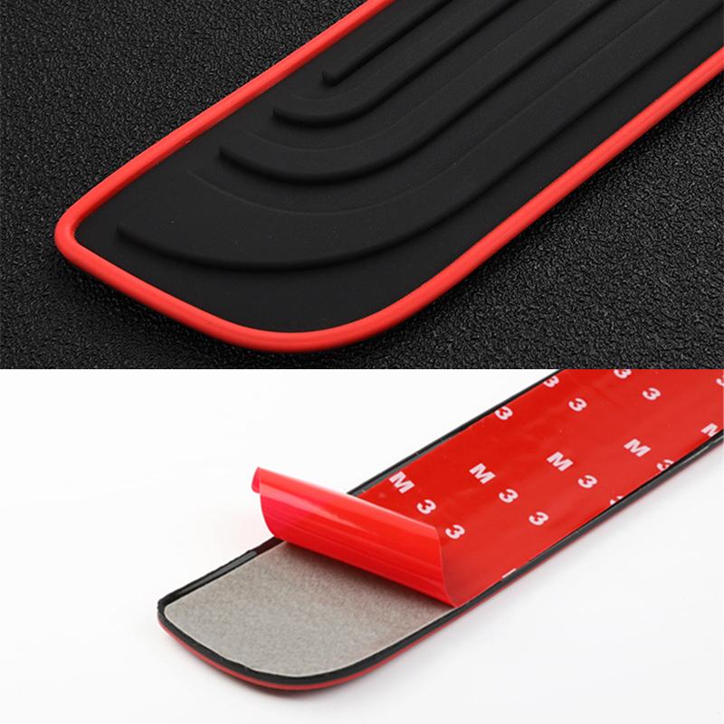 Car Threshold Protection Strips Door Sill Protector Sticker Black Scuff Plate Rubber Guard Side Film Protect Universal