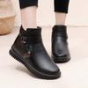 2024 Winter New Fashion Genuine Leather Women's Ankle Boots Women Plush Thick Keep Warm Snow Boots Mother Shoes free shipping