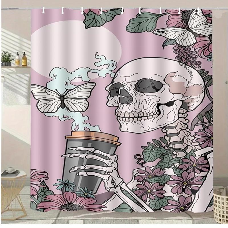 Cartoon baby panda Washable Dirt-Resistant Shower Curtain Shower Head waterproof Polyester Bath Curtain For Home Decor
