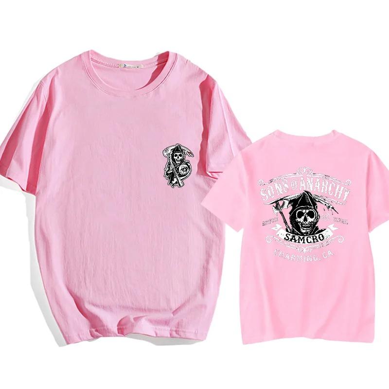 Hot Sale SAMCRO Theme Sons of Anarchy Graphic Print T-shirt Man Women Short Sleeved Loose Summer New Tee Cotton Soft Comfortable Casual Oversized Top