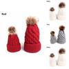 Stylish Comfortable And Stretchable Winter Mum And Baby Matching Knitted Beanie Hats