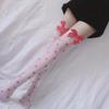 Sexy Women's Hosiery Thigh High Red Loving Heart Bow Stockings.Ladies Mesh Stay Up Stockings Lolita Style Bow Hold-ups Pantyhose