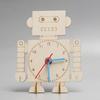 Creative DIY Handmade Robot Clock Material Bag/children's Hand-painted Clock Model/kindergarten Parent-child White Blank Clock Wooden Drawing Gift