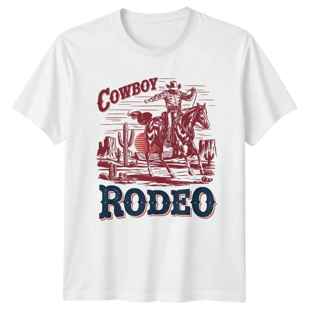 Cowboy Rodeo TShirt Western Horse Riding Fathers Day Gift For Him And Her S
