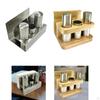 and Pepper Shaker Set Condiment Jars with Base Accessories Toothpick Holder Napkin for