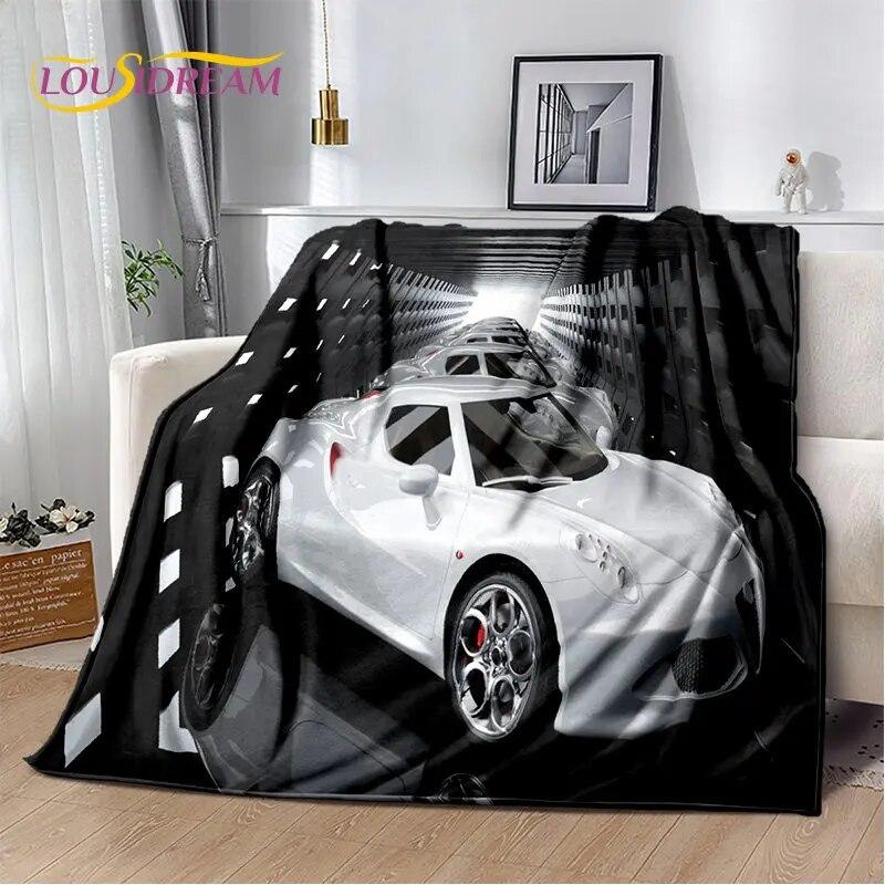 Sports Car Concept Car Soft Plush Blanket,Flannel Blanket Throw Blanket for Living Room Bedroom Bed Sofa Picnic Cover Bettdecke
