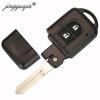 jingyuqin 2Buttons Remote Car key Shell for Nissan Pathfinder Micra Xtrail Qashqai Note NV200 Tida Juke Duke Auto Key Fob Case
