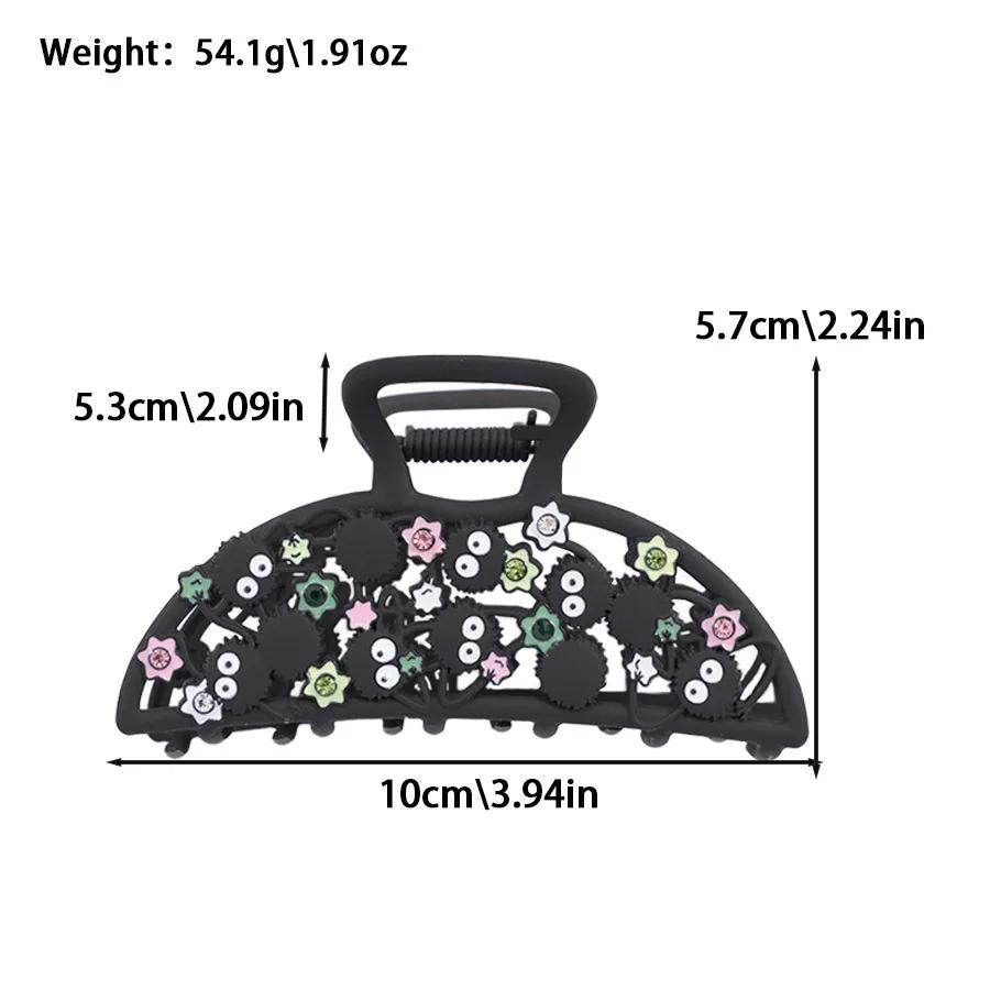 Small Fun Cinderblock Hair Claw Cute Black Cartoon Hair Clip Japan Wacky Claw Clip Shark Clip Hair Accessories for Women Girls