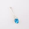Swiss Blue Topaz Gemstone 925 Sterling Silver Jewelry Handmade Boho Pendant1.79" PP-60-8