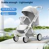 Stroller Folding, Sitting, Lying Down with Shock Absorber, Foldable and Lightweight Children's Stroller