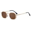 Small Frame Hexason Steampunk Sunglasses Men 2025 Luxury Brand Vintage Punk Eyewear Classic Polygon Metal Sun Glasses Male UV400