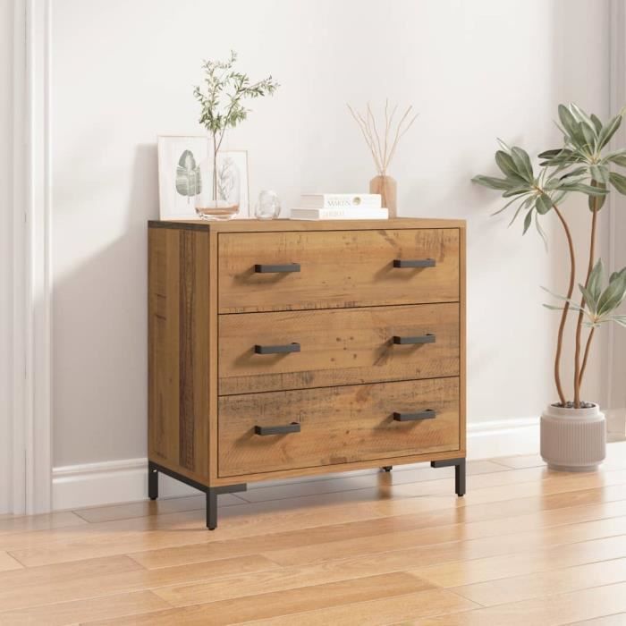 VidaXL Commode 75x35x70 cm Bois de pin massif recyclé 349925
