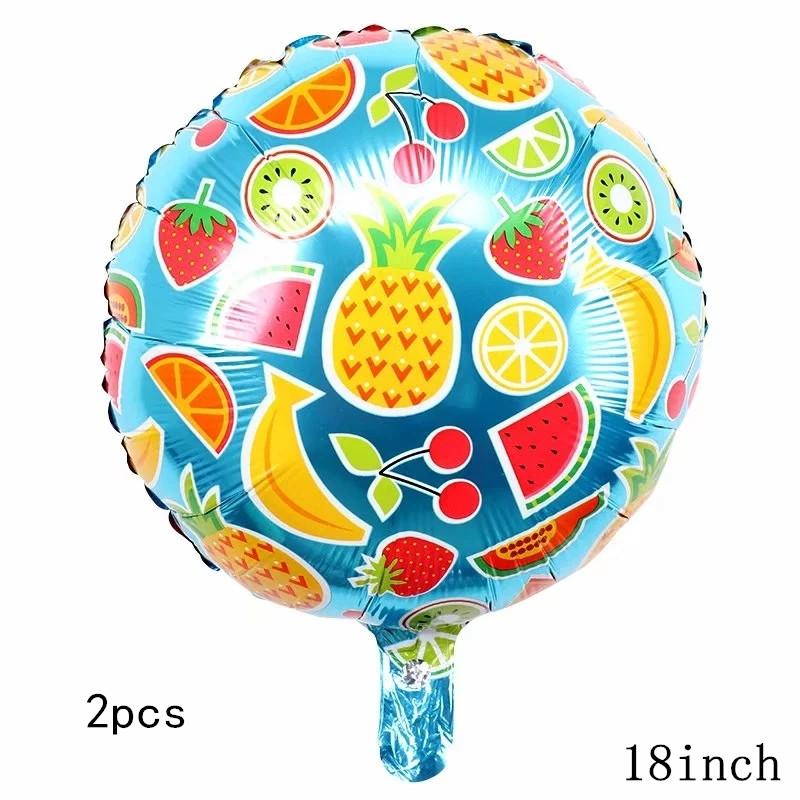 32Inch Donut Globos Foil Balloon Fruit Ice Cream Helium Balloon Birthday Party Decoration Kids Toy Sweet Digital Baby Shower