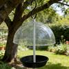 Regulowany karmnik dla ptaków Wiszący karmnik dla ptaków z przezroczystą kopułą chroniącą przed deszczem Zewnętrzna tacka na nasiona dla ptaków do ogrodu, tarasu, dla dzikich ptaków