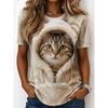 Fashion Women Retro Creative Pet Pattern Print T Shirt Funny Casual O-neck Short Sleeves T-shirt Summer Female Tee Shirt