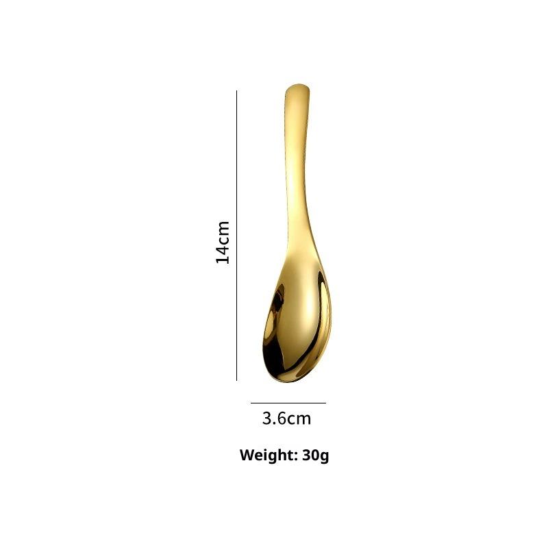 

1Pc 304 Stainless Steel Serving Spoons Rust-Resistant Long Handle For Easy Use With Soup Porridge Kitchen Essential Tools S золотий