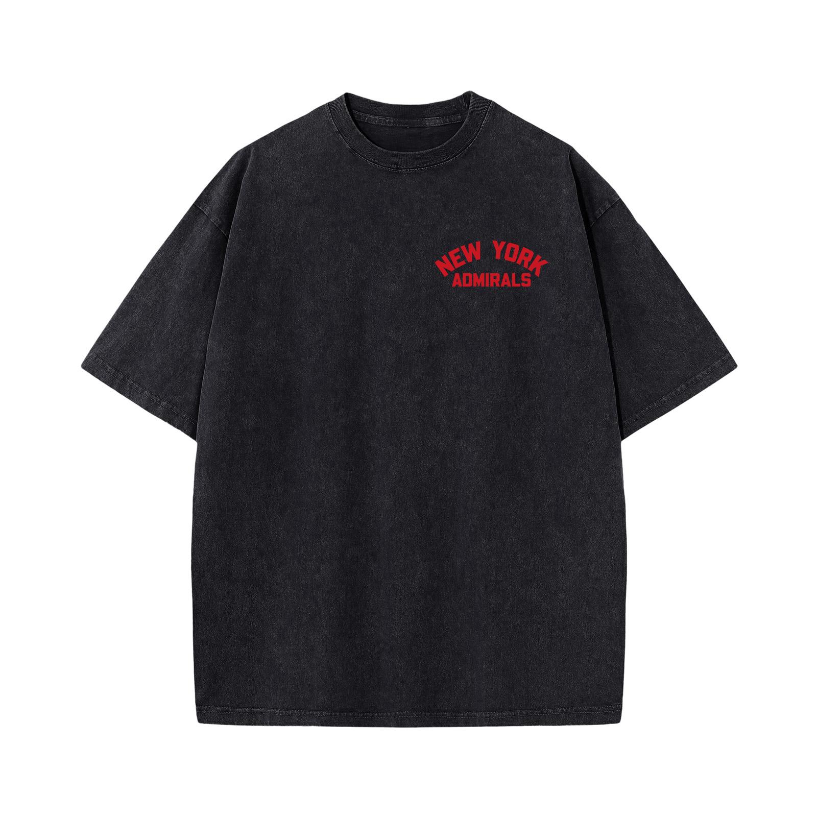 

Men s Printed Vintage Round Neck T-shirt Casual Sports Short Sleeved Top XL чорний