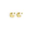 Stainless Steel Earrings European and American Jewelry 18K Gold Stud Earrings Real Gold Electroplated Versatile Ear Jewelry